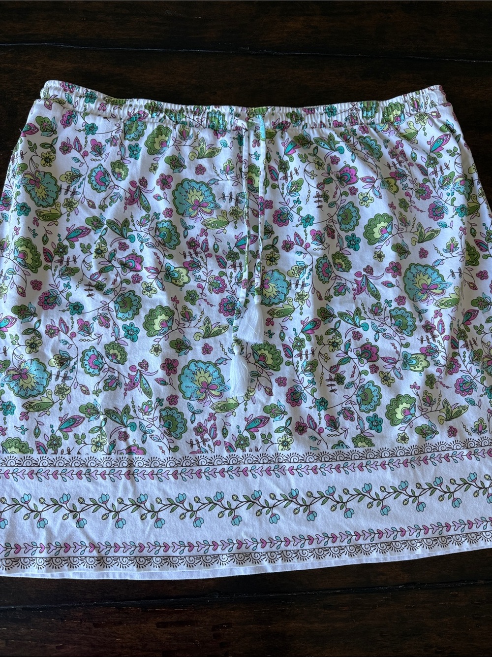 J.Jill Floral Drawstring Skirt